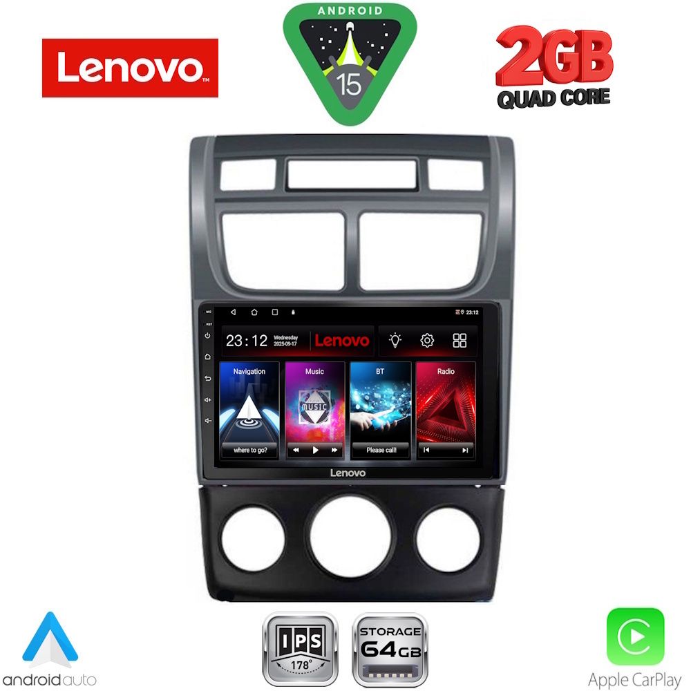 LENOVO LVD 2324BL_CPA (A/C+CLIMA) (9inc) MULTIMEDIA TABLET for KIA SPORTAGE mod. 2004-2010 - LENOVO LVD 2324BL_CPA