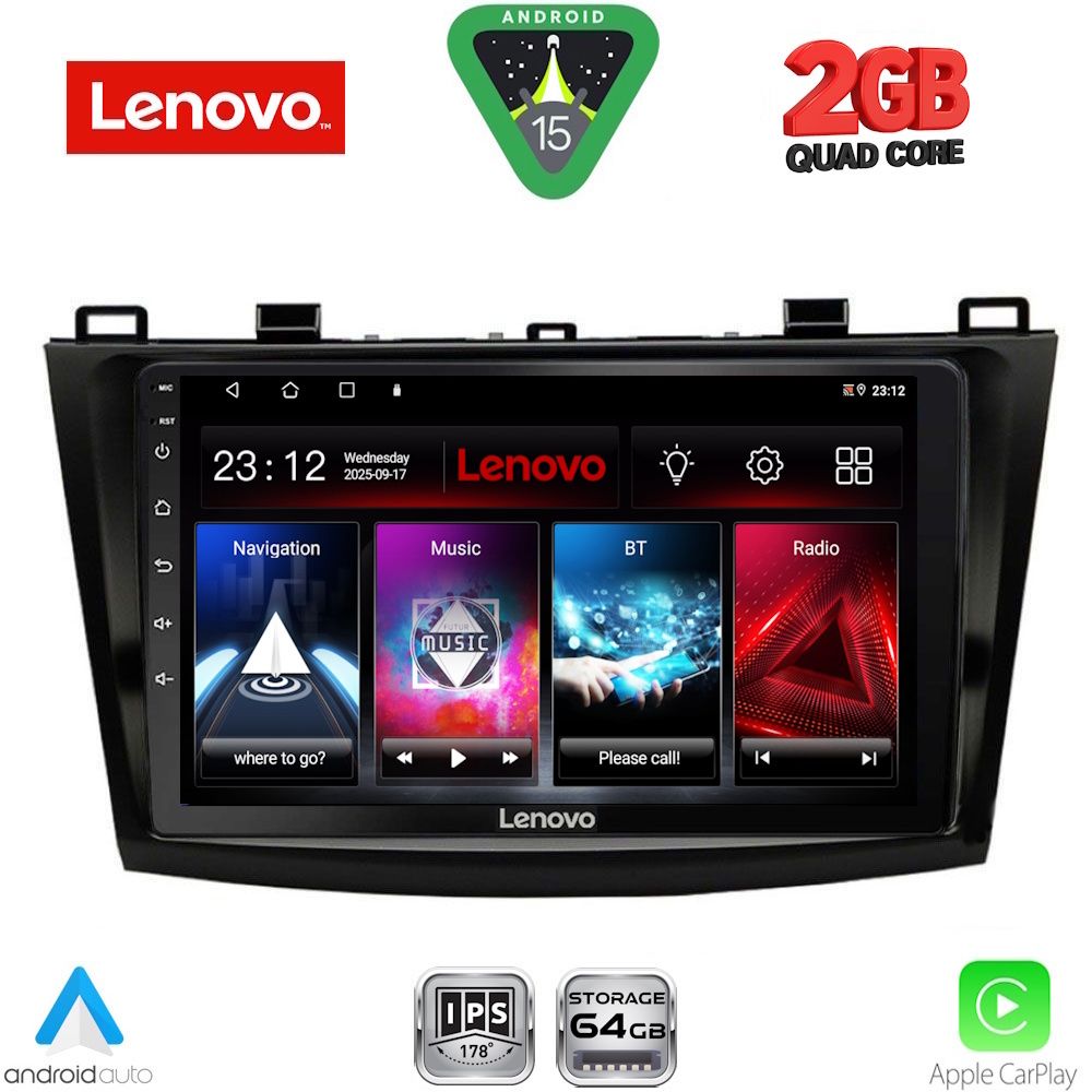 LENOVO LVD 2366_CPA (9inc) MULTIMEDIA TABLET for MAZDA 3 mod. 2009-2014 - LENOVO LVD 2366_CPA