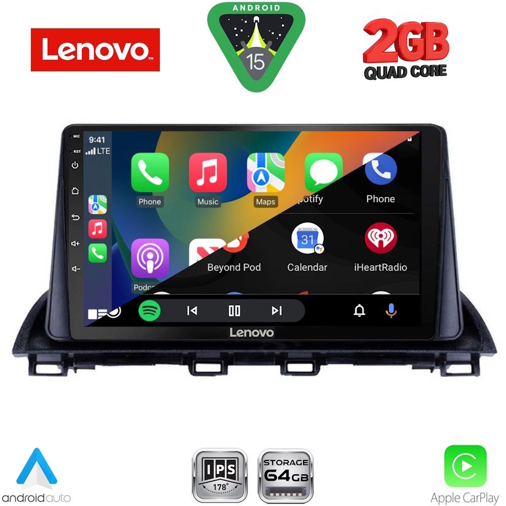 LENOVO LVD 2367_CPA (9inc) MULTIMEDIA TABLET for MAZDA 3 mod. 2014-2019