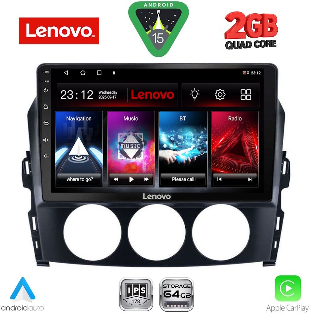 LENOVO LVD 2392_CPA (9inc) MULTIMEDIA TABLET for MAZDA MX5 mod. 2005-2015 - LENOVO LVD 2392_CPA