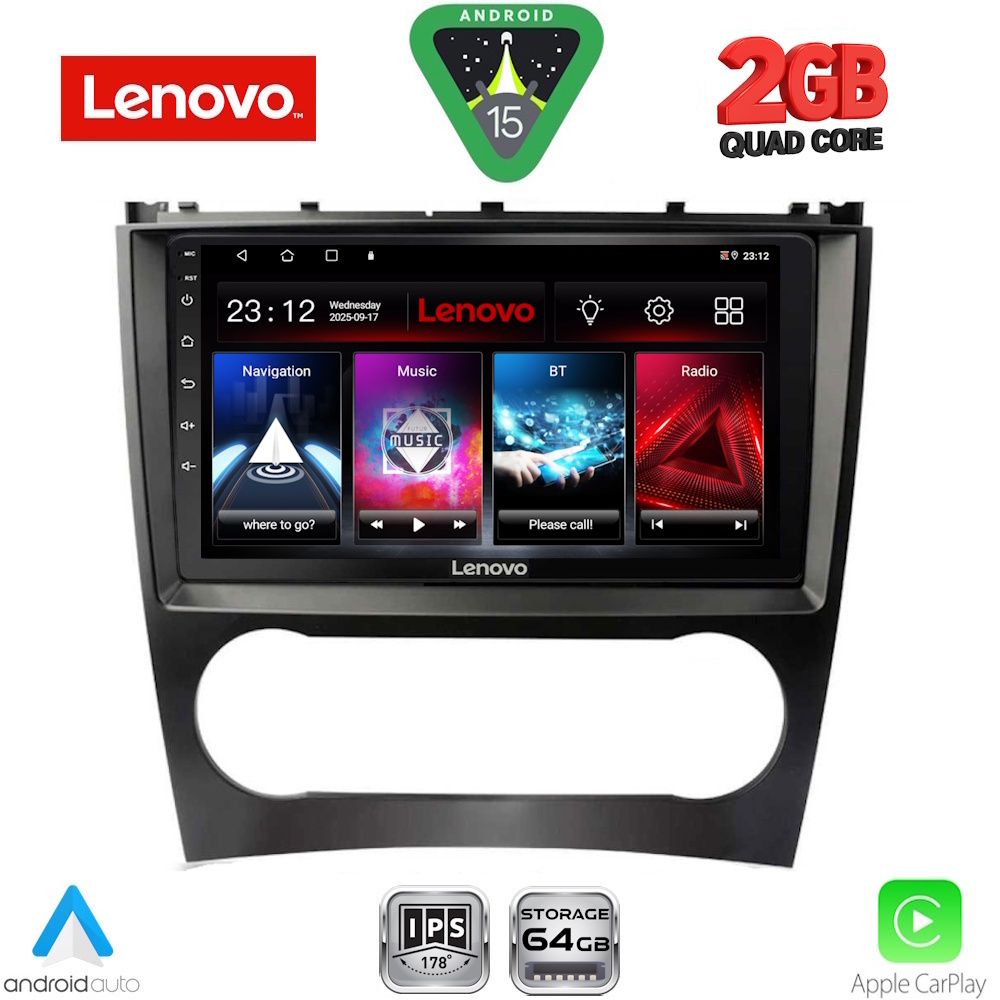LENOVO LVD 2404_CPA (9inc) MULTIMEDIA TABLET for MERCEDES C – CLK (W203-209) mod. 2004-2008 - LENOVO LVD 2404_CPA