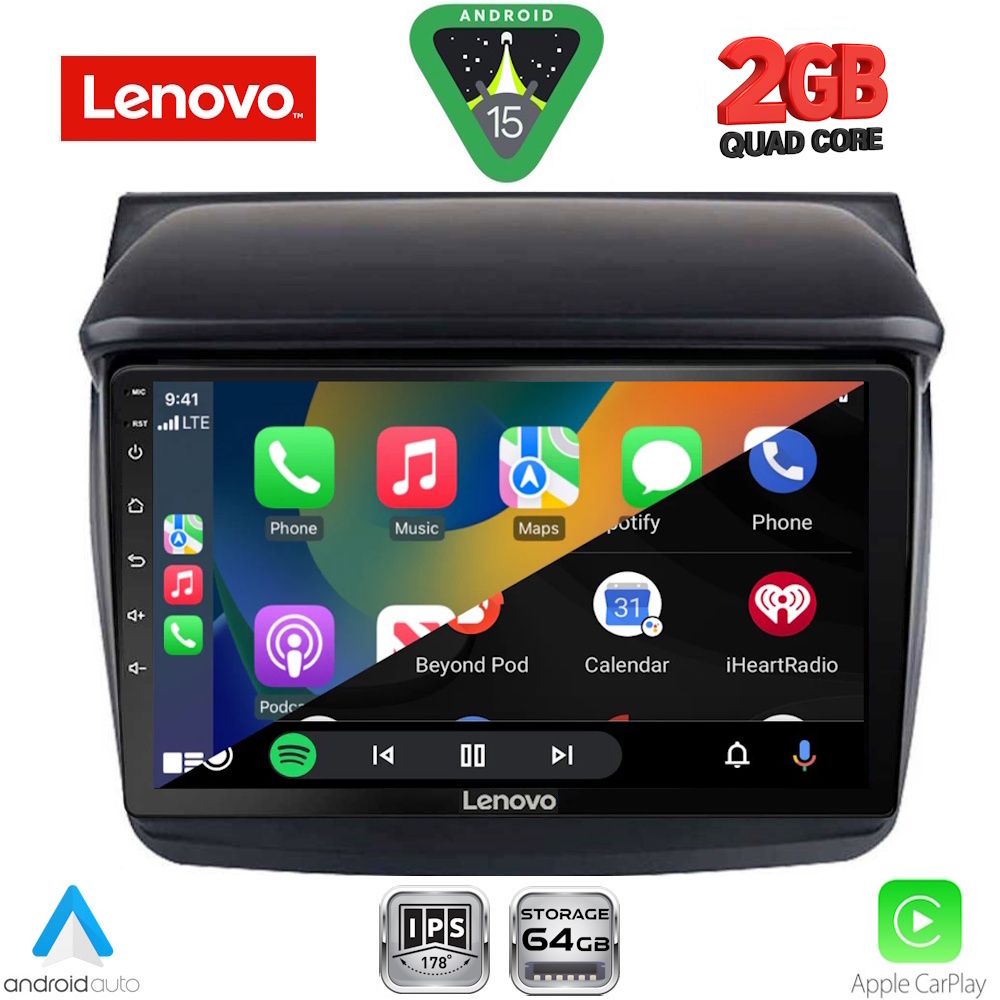 LENOVO LVD 2436_CPA (9inc) MULTIMEDIA TABLET for MITSUBISHI L200 mod. 2006-2015 - LENOVO LVD 2436_CPA