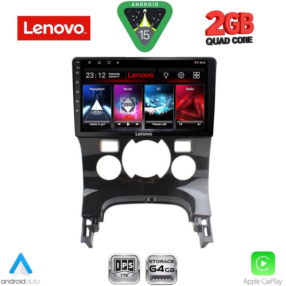 LENOVO LVD 2515_CPA CLIMA (9inc) MULTIMEDIA TABLET for PEUGEOT 3008 mod. 2008-2016 με CLIMA - LENOVO LVD 2515_CPA_CL