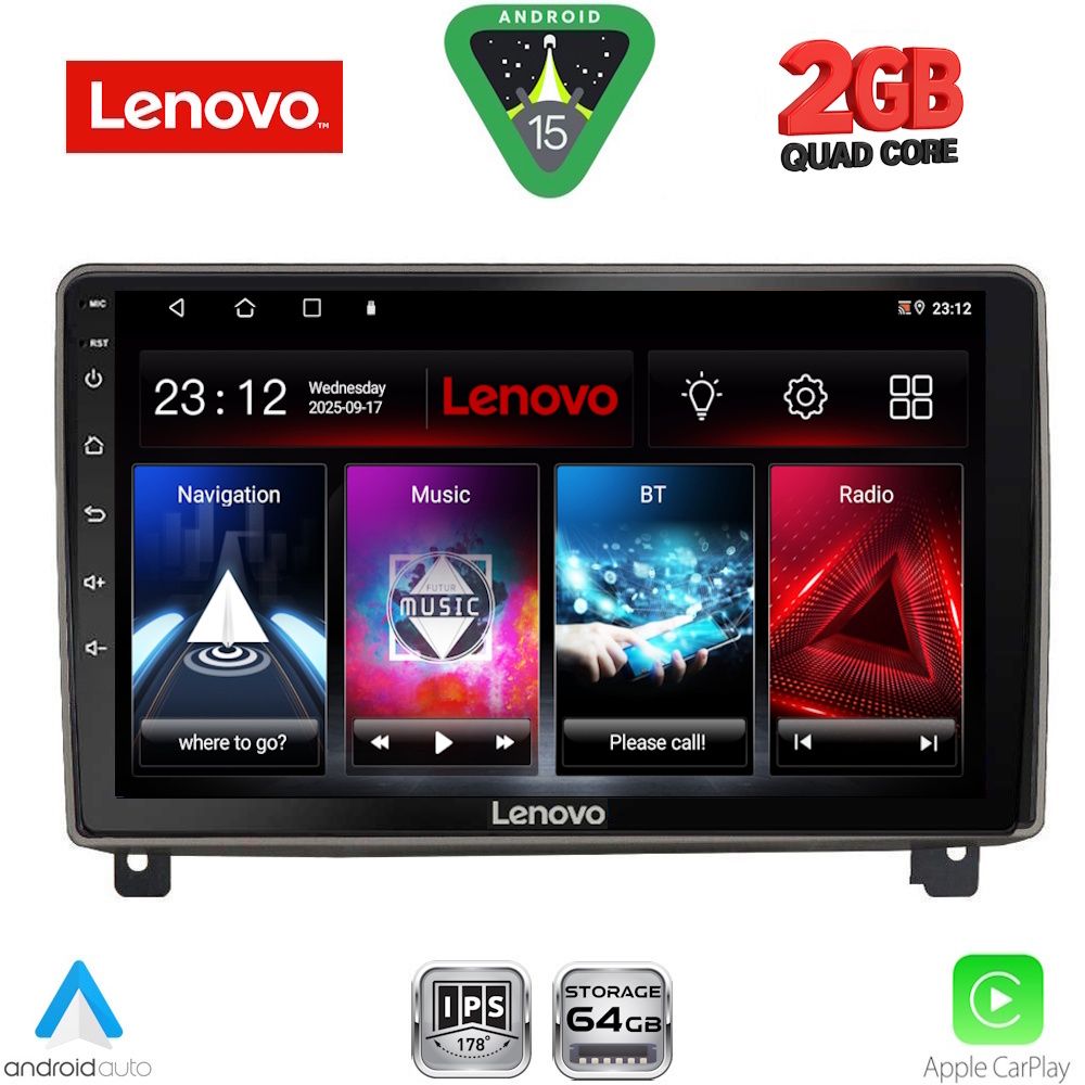 LENOVO LVD 2517_CPA (9inc) MULTIMEDIA TABLET for PEUGEOT 407 mod. 2004-2011 - LENOVO LVD 2517_CPA