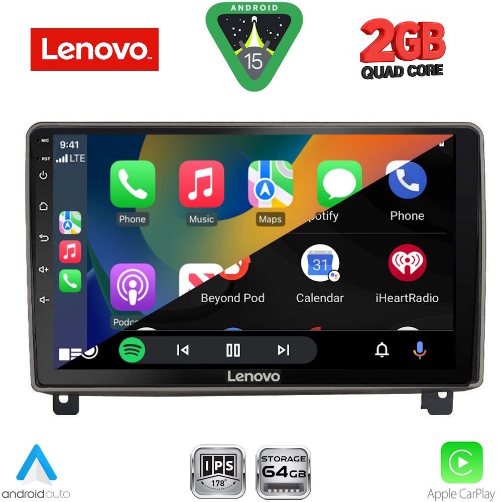 LENOVO LVD 2517_CPA (9inc) MULTIMEDIA TABLET for PEUGEOT 407 mod. 2004-2011 - LENOVO LVD 2517_CPA