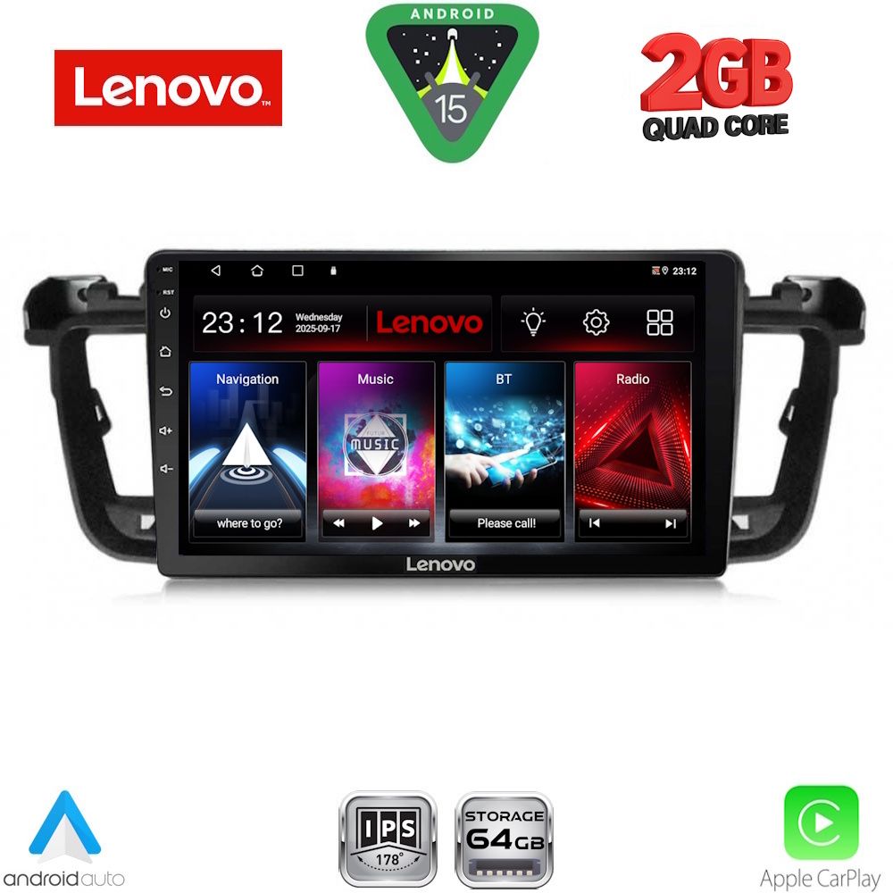 LENOVO LVD 2518_CPA (9inc) MULTIMEDIA TABLET for PEUGEOT 508 mod. 2010-2016