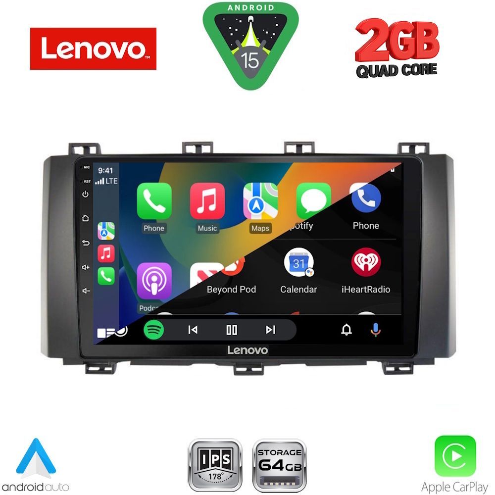 Seat Ateca 2017 – 2021 Οθόνη με Car Play, Android Auto, Bluetooth, GPS – LENOVO LVD 2568_CPA (9inc)