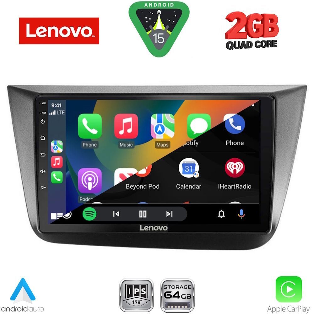 LENOVO LVD 2570_CPA (9inc) MULTIMEDIA TABLET for SEAT ALTEA mod. 2004-2015 - LENOVO LVD 2570_CPA