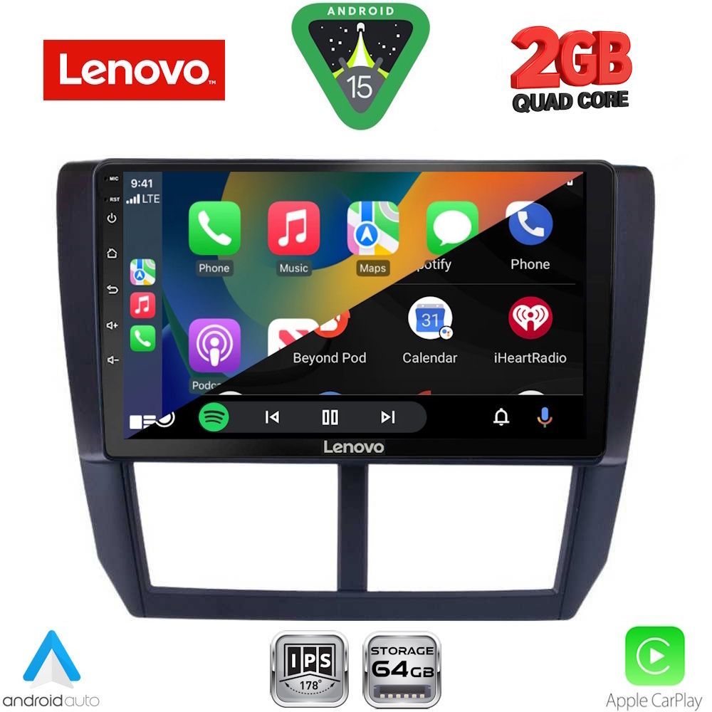 LENOVO LVD 2662_CPA (9inc) MULTIMEDIA TABLET for SUBARU FORESTER - IMPREZA - XV mod. 2008-2013 - LENOVO LVD 2662_CPA