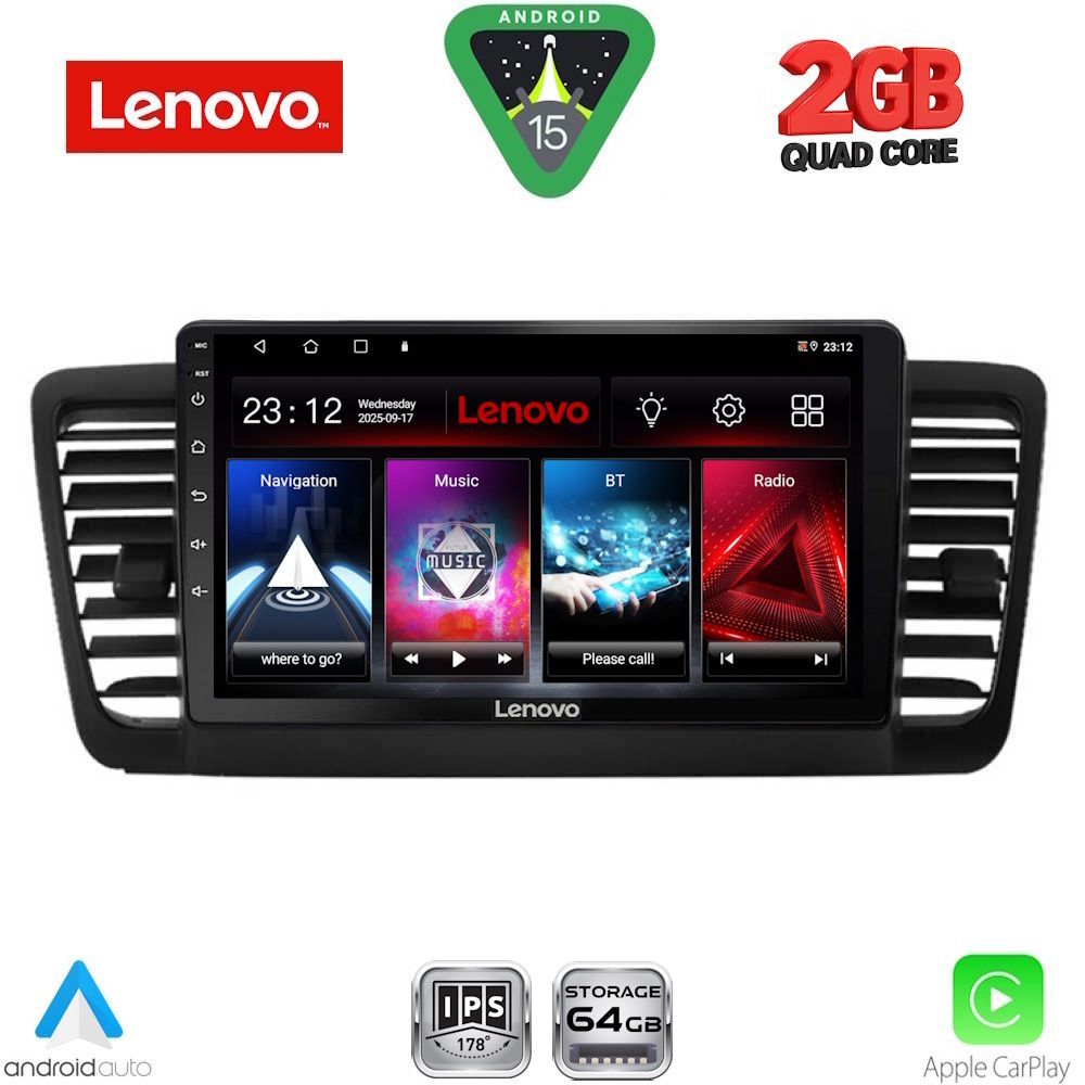 LENOVO LVD 2665_CPA (9inc) MULTIMEDIA TABLET for SUBARU LEGACY - OUTBACK mod. 2002-2008 - LENOVO LVD 2665_CPA
