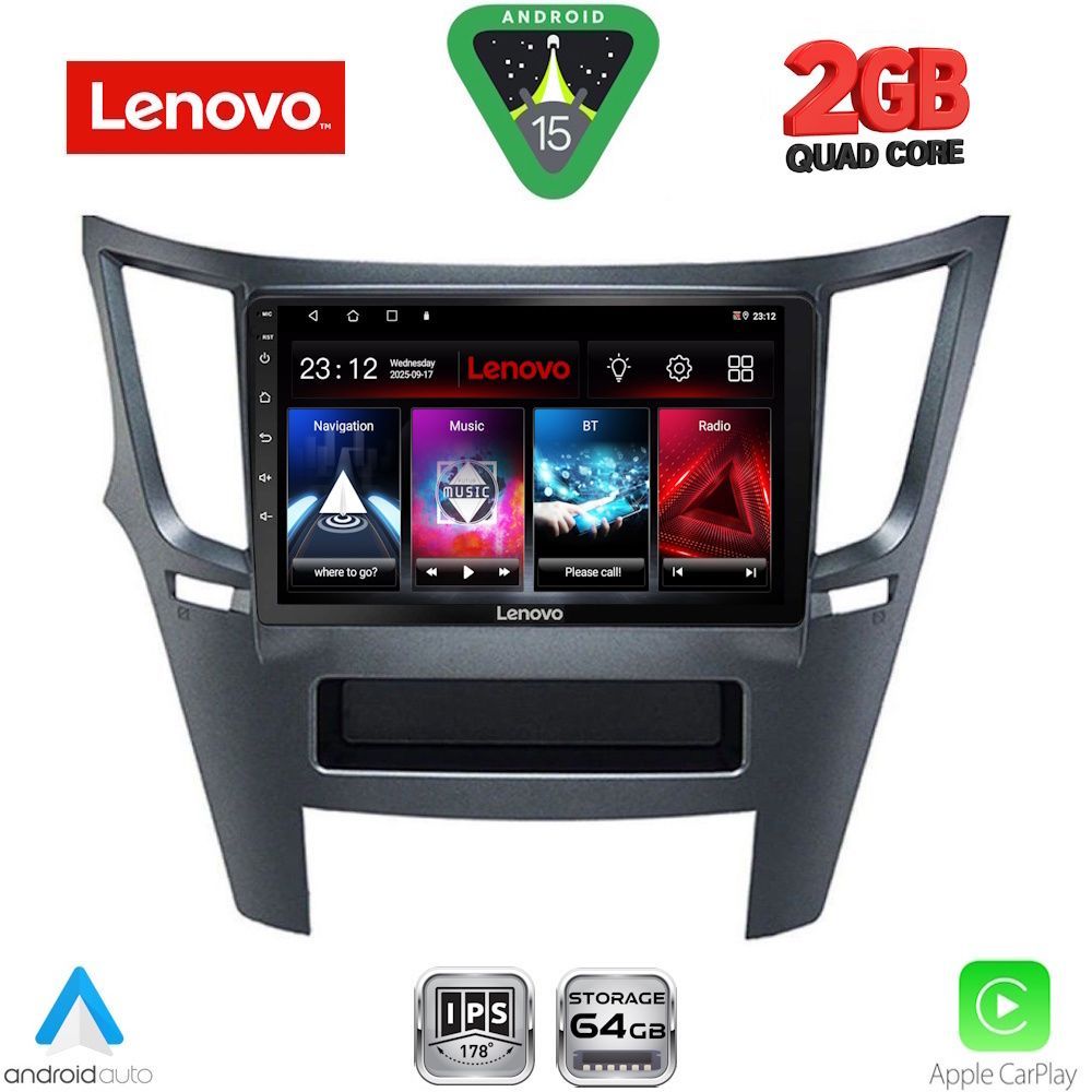LENOVO LVD 2667_CPA (9inc) MULTIMEDIA TABLET for SUBARU LEGACY – OUTBACK mod. 2009-2014 - LENOVO LVD 2667_CPA