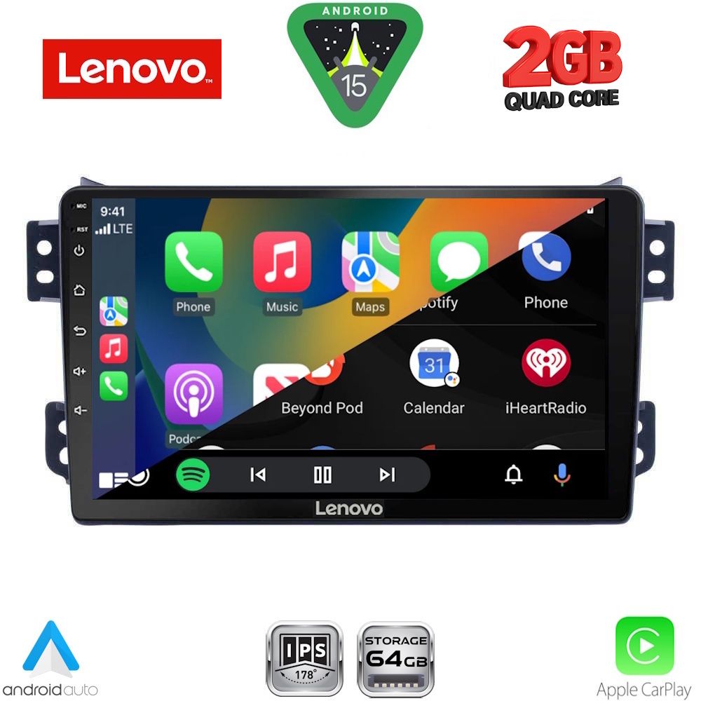 LENOVO LVD 2682_CPA (9inc) MULTIMEDIA TABLET for OPEL AGILA - SUZUKI SPLASH mod. 2008-2018 - LENOVO LVD 2682_CPA