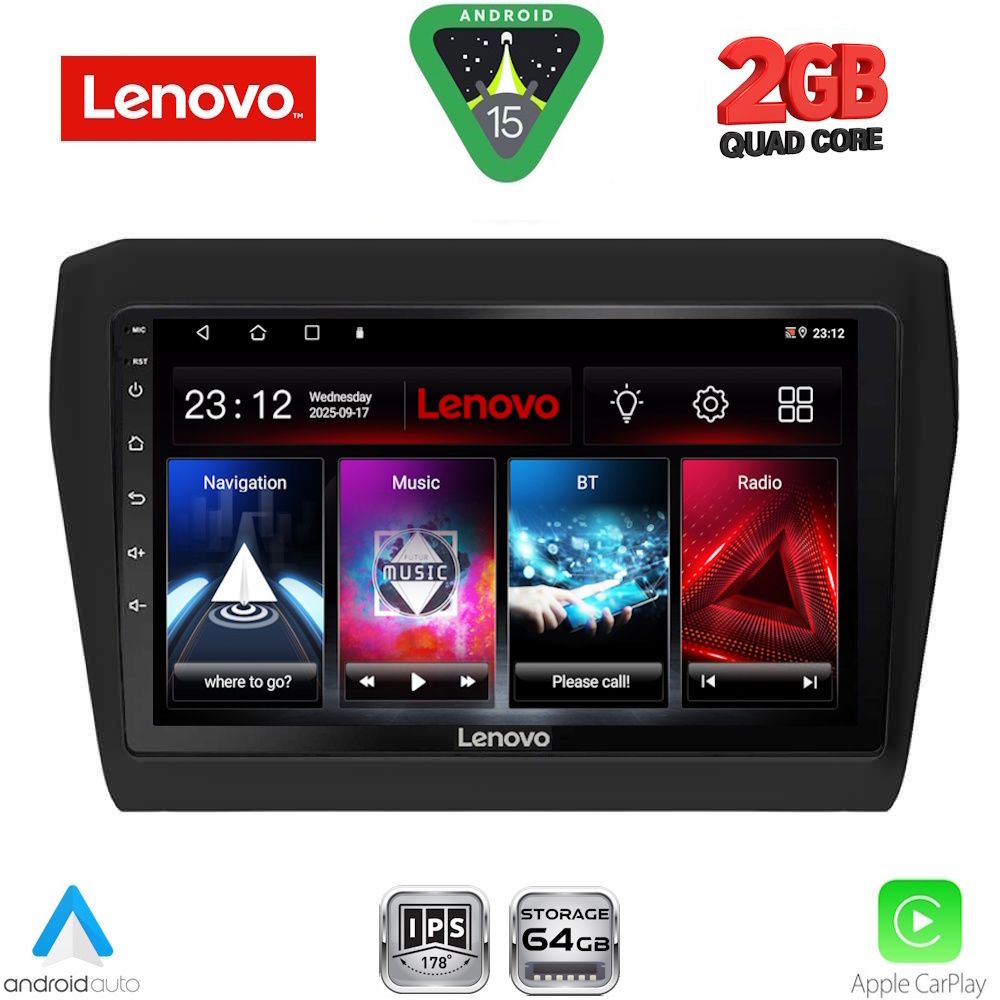 LENOVO LVD 2686_CPA (9inc) MULTIMEDIA TABLET for SUZUKI SWIFT mod. 2017-2025 - LENOVO LVD 2686_CPA