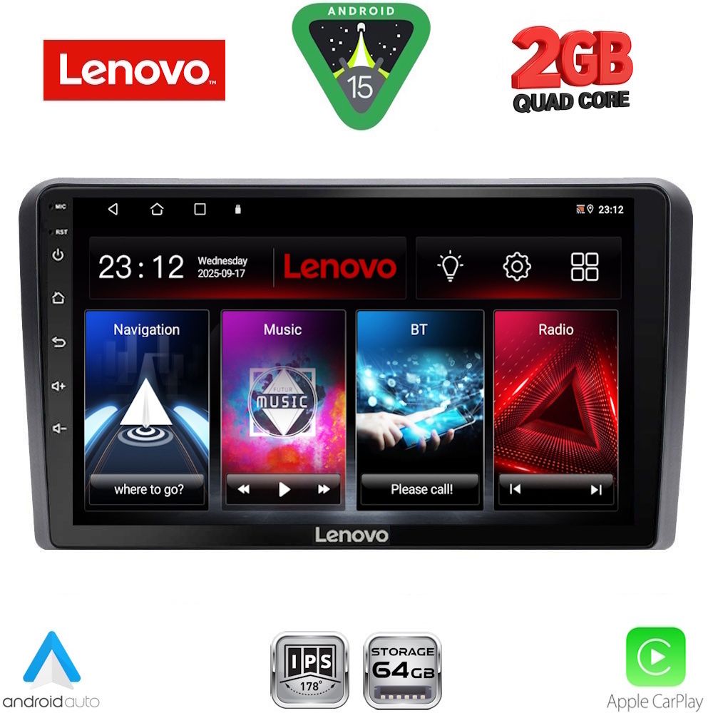 Οθόνη Suzuki Grand Vitara 1998 – 2004 με CarPlay, Android Auto, GPS, Bluetooth – LENOVO LVD 2695_CPA (9inc)