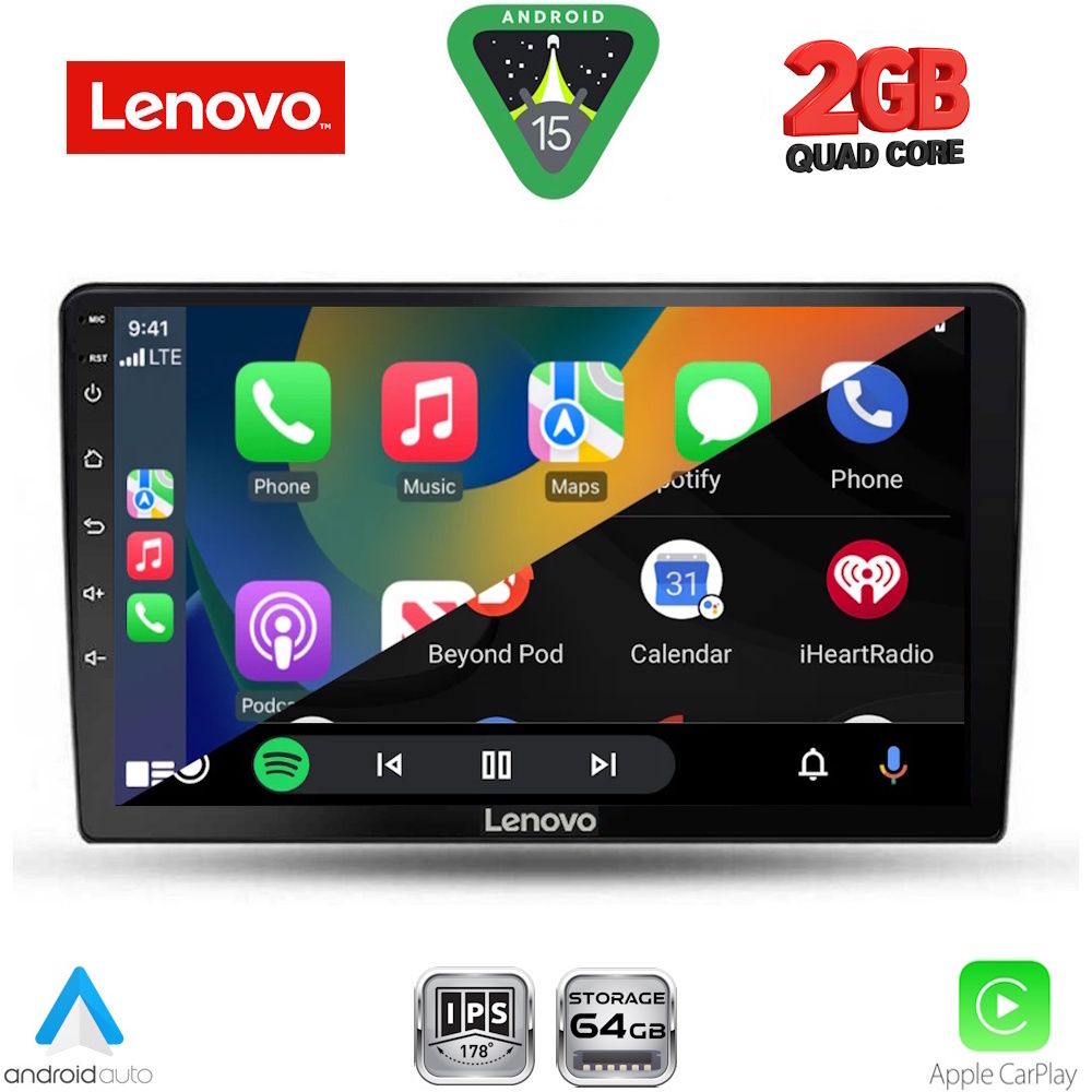LENOVO LVD 2702_CPA (9inc) MULTIMEDIA TABLET for TOYOTA AURIS mod. 2007-2012 - LENOVO LVD 2702_CPA