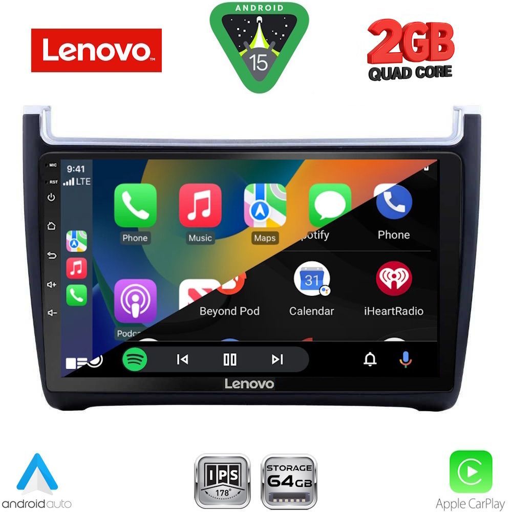 LENOVO LVD 2757_CPA (9inc) MULTIMEDIA TABLET for VW POLO mod. 2014-2017 - LENOVO LVD 2757_CPA