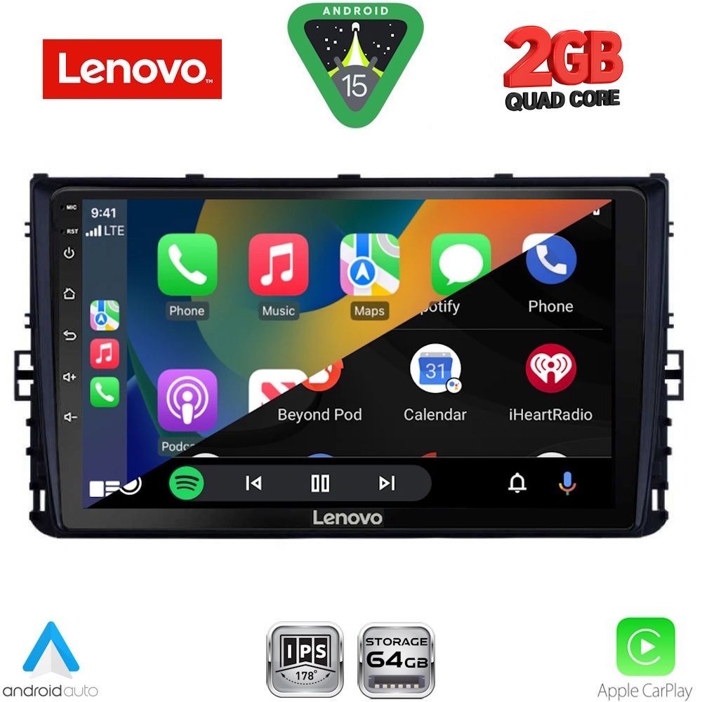 LENOVO LVD 2758_CPA (9inc) MULTIMEDIA TABLET for VW POLO – TROC – TCROSS mod. 2017-2026 - LENOVO LVD 2758_CPA
