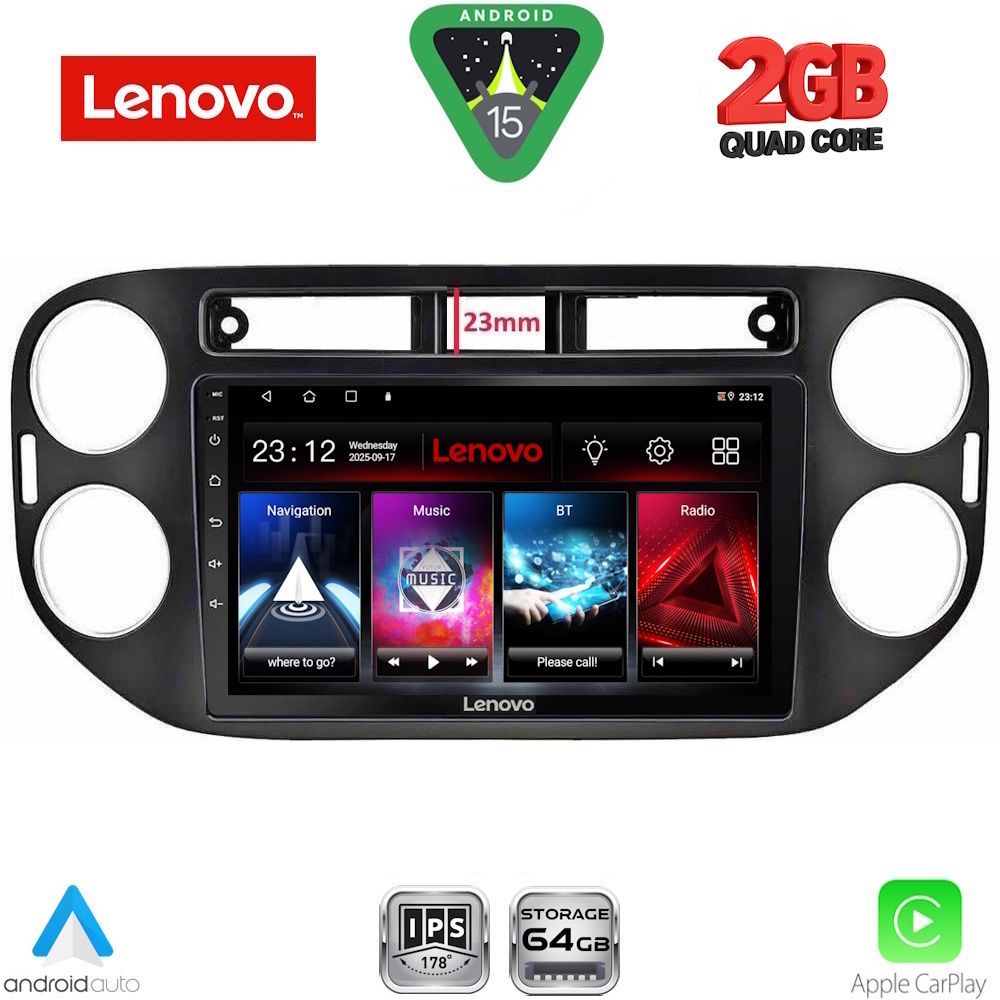 LENOVO LVD 2760BL_CPA (9inc) MULTIMEDIA TABLET for VW TIGUAN mod. 2011-2016 (BLACK) - LENOVO LVD 2760BL_CPA_CPA