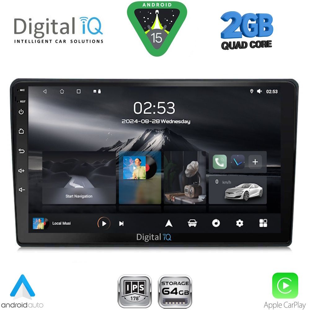 Audi A4 2002 – 2008 – Seat Exeo 2008 – 2013 Οθόνη με CarPlay, Android Auto – DIGITAL IQ RSD 1004_CPA (9inc)
