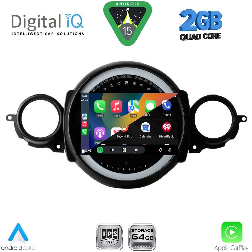 Mini Cooper (R56, R57) – Mini Clubman (R55) 2006 – 2014 Οθόνη Android – DIGITAL IQ RSD 1064_CPA (9inc)
