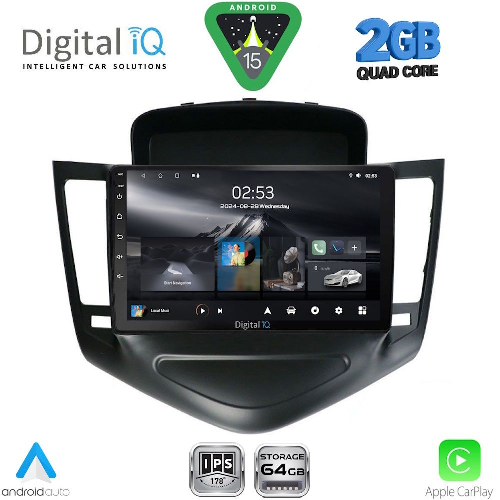 DIGITAL IQ RSD 1076_CPA (9inc) MULTIMEDIA TABLET for CHEVROLET CRUZE mod. 2008-2012 - DIGITAL IQ RSD 1076_CPA