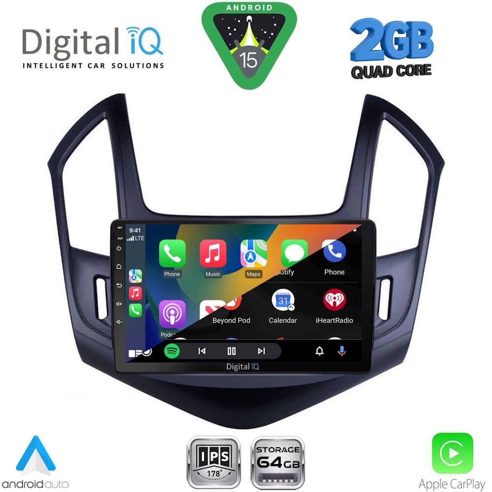 DIGITAL IQ RSD 1077_CPA (9inc) MULTIMEDIA TABLET for CHEVROLET CRUZE mod. 2013-2015 - DIGITAL IQ RSD 1077_CPA