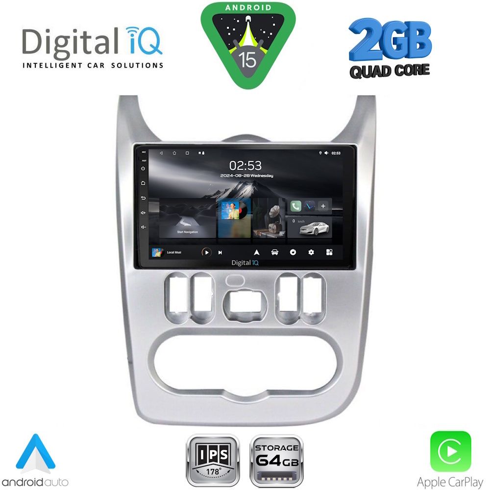 DIGITAL IQ RSD 1101SL_CPA (9inc) MULTIMEDIA TABLET for DACIA DUSTER – LOGAN – SANDERO mod. 2006-2012 (SILVER)