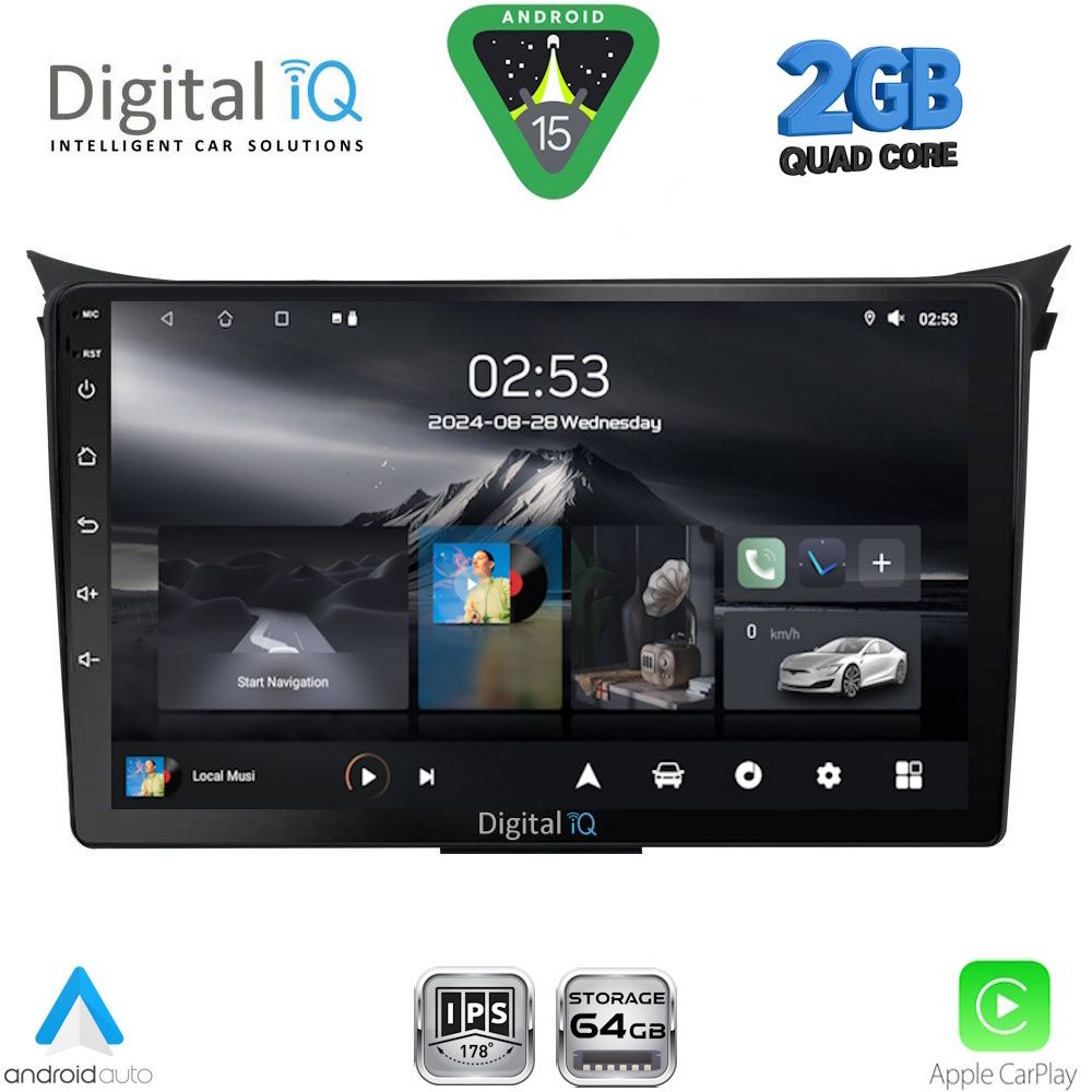 DIGITAL IQ RSD 1232_CPA (9inc) MULTIMEDIA TABLET for HYUNDAI i30  mod. 2012-2017 - DIGITAL IQ RSD 1232_CPA