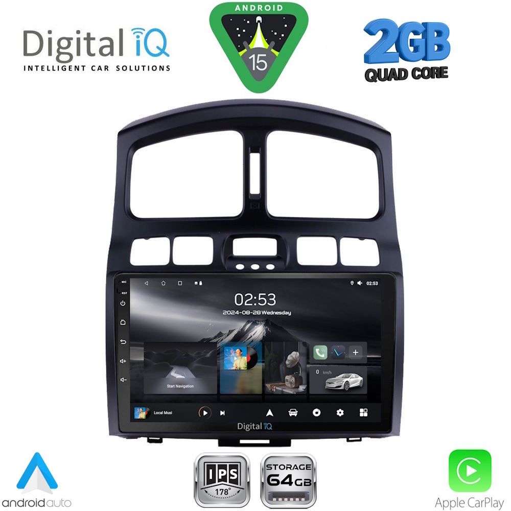 DIGITAL IQ RSD 1236_CPA (9inc) MULTIMEDIA TABLET for HYUNDAI SANTA FE  mod. 2003-2006 - DIGITAL IQ RSD 1236_CPA
