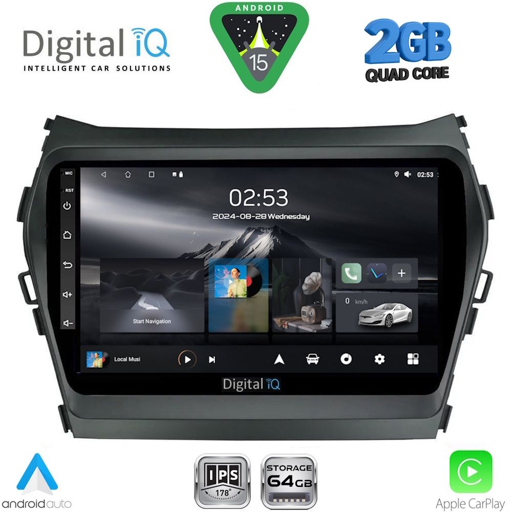 DIGITAL IQ RSD 1238_CPA (9inc) MULTIMEDIA TABLET for HYUNDAI IX45 - SANTA FE mod. 2013-2017