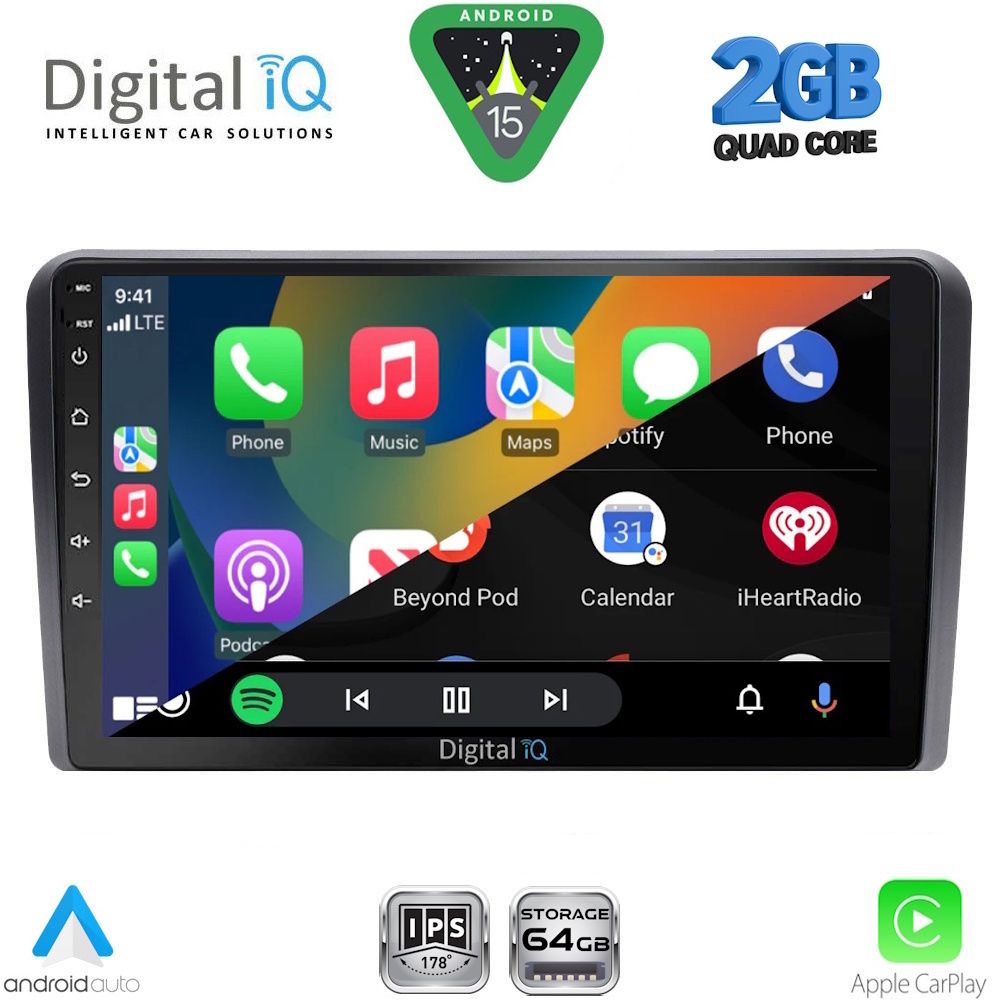 Οθόνη Iveco Daily 2010 – 2014 με Car Play, Android Auto, GPS, Bluetooth – DIGITAL IQ RSD 1264_CPA (9inc)