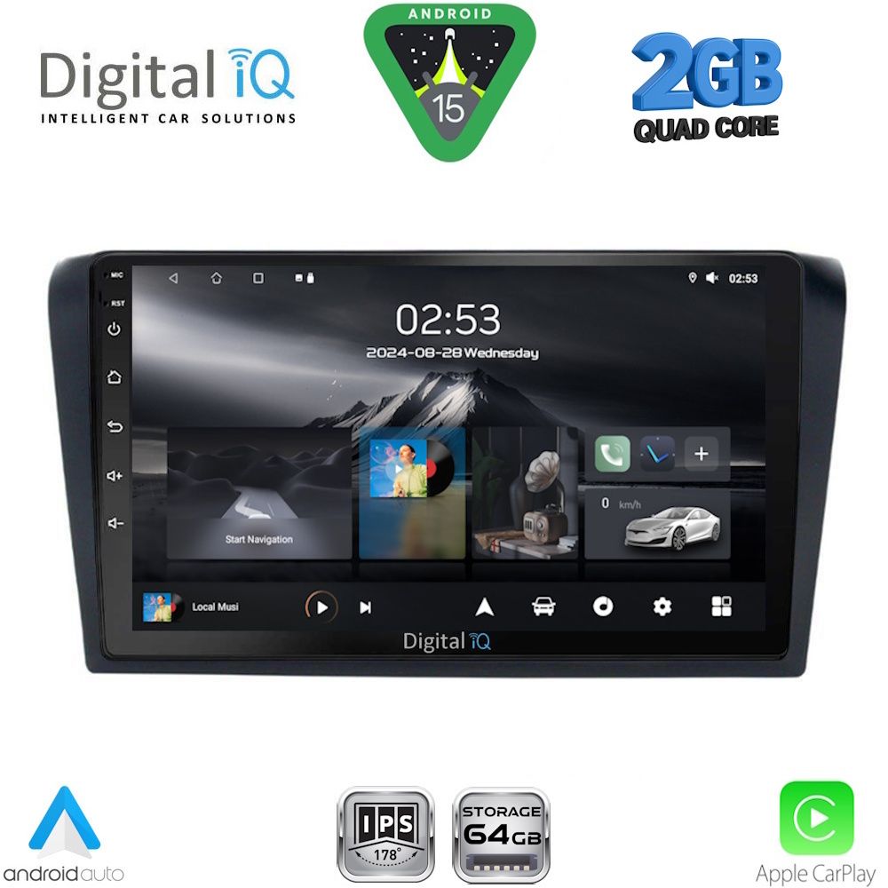 DIGITAL IQ RSD 1365_CPA (9inc) MULTIMEDIA TABLET for MAZDA 3 mod. 2003-2008 - DIGITAL IQ RSD 1365_CPA
