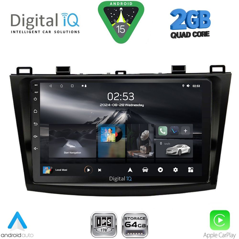 DIGITAL IQ RSD 1366_CPA (9inc) MULTIMEDIA TABLET for MAZDA 3 mod. 2009-2014 - DIGITAL IQ RSD 1366_CPA