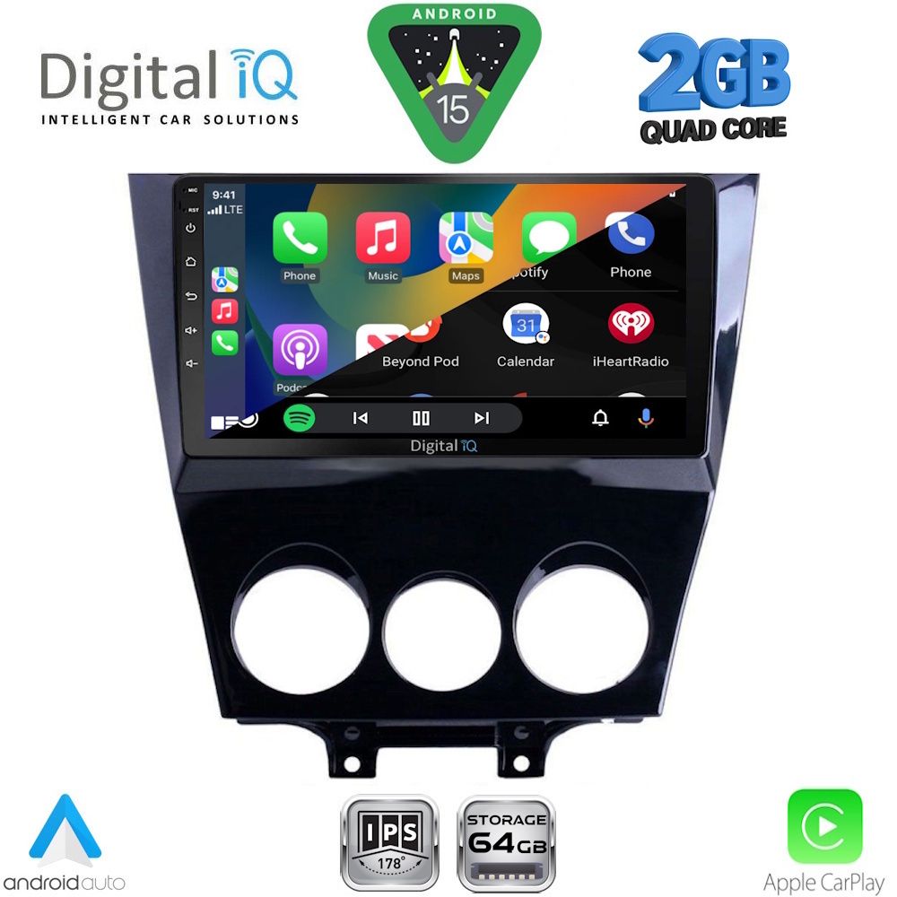 DIGITAL IQ RSD 1395_CPA (9inc) MULTIMEDIA TABLET for MAZDA RX8 mod. 2008-2014