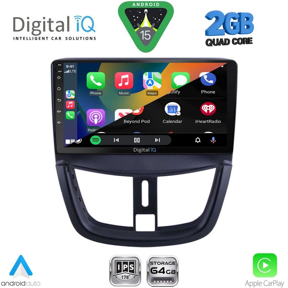 DIGITAL IQ RSD 1507_CPA (9inc) MULTIMEDIA TABLET for PEUGEOT 207 mod. 2007-2014 - DIGITAL IQ RSD 1507_CPA