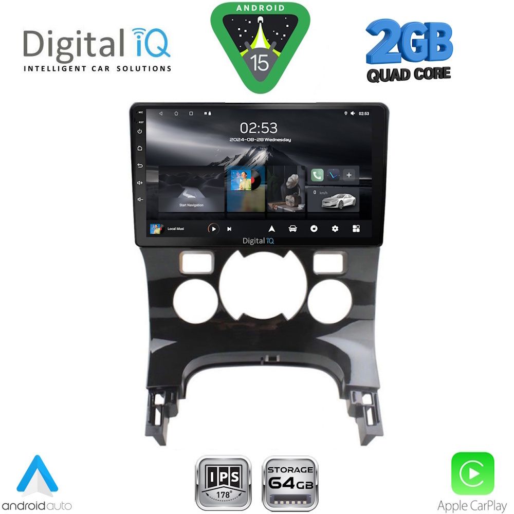 DIGITAL IQ RSD 1515_CPA CLIMA (9inc) MULTIMEDIA TABLET for PEUGEOT 3008 mod. 2008-2016 με CLIMA - DIGITAL IQ RSD 1515_CPA_CL