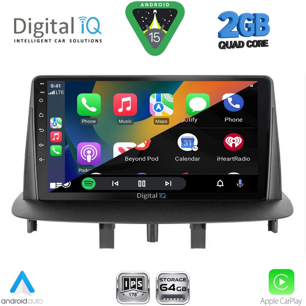 DIGITAL IQ RSD 1556_CPA (9inc) MULTIMEDIA TABLET for RENAULT MEGANE 3 mod. 2009-2016 - DIGITAL IQ RSD 1556_CPA