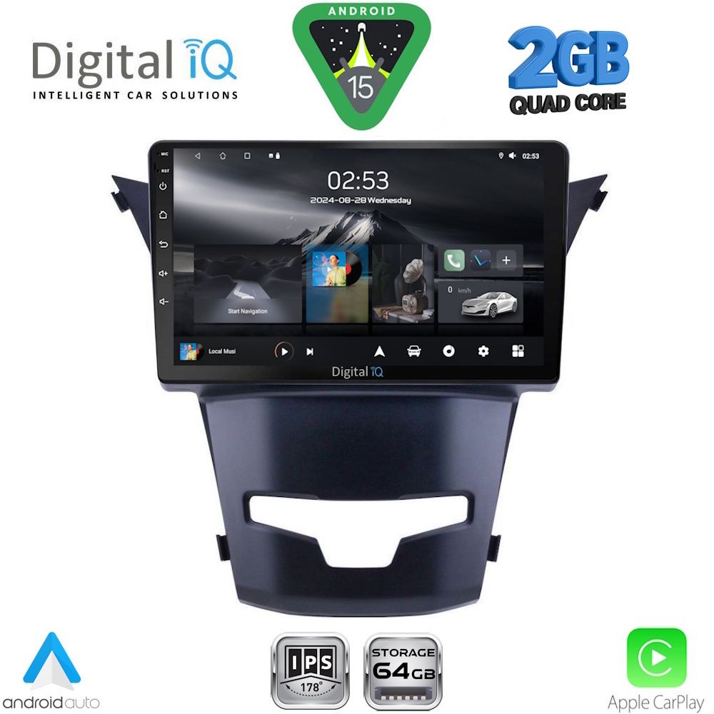 DIGITAL IQ RSD 1653_CPA (9inc) MULTIMEDIA TABLET for SSANGYONG KORANDO mod. 2014-2019 - DIGITAL IQ RSD 1653_CPA