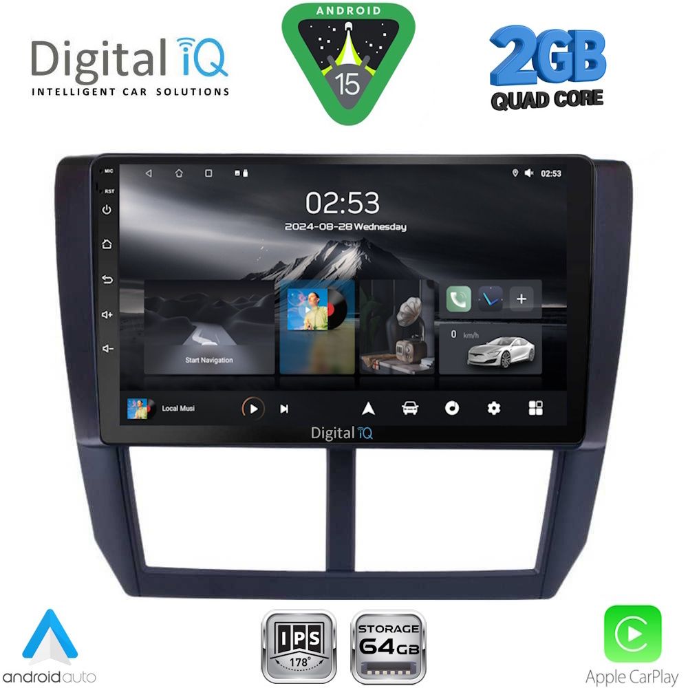 DIGITAL IQ RSD 1662_CPA (9inc) MULTIMEDIA TABLET for SUBARU FORESTER - IMPREZA - XV mod. 2008-2013 - DIGITAL IQ RSD 1662_CPA