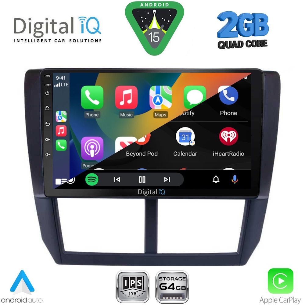 DIGITAL IQ RSD 1662_CPA (9inc) MULTIMEDIA TABLET for SUBARU FORESTER - IMPREZA - XV mod. 2008-2013 - DIGITAL IQ RSD 1662_CPA