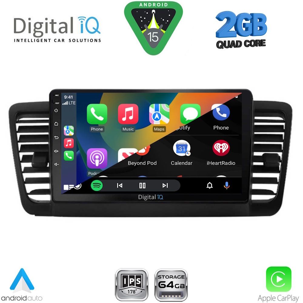 DIGITAL IQ RSD 1665_CPA (9inc) MULTIMEDIA TABLET for SUBARU LEGACY - OUTBACK mod. 2002-2008 - DIGITAL IQ RSD 1665_CPA