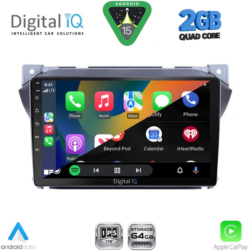 DIGITAL IQ RSD 1670_CPA (9inc) MULTIMEDIA TABLET for SUZUKI ALTO - NISSAN PIXO mod. 2009-2014 - DIGITAL IQ RSD 1670_CPA