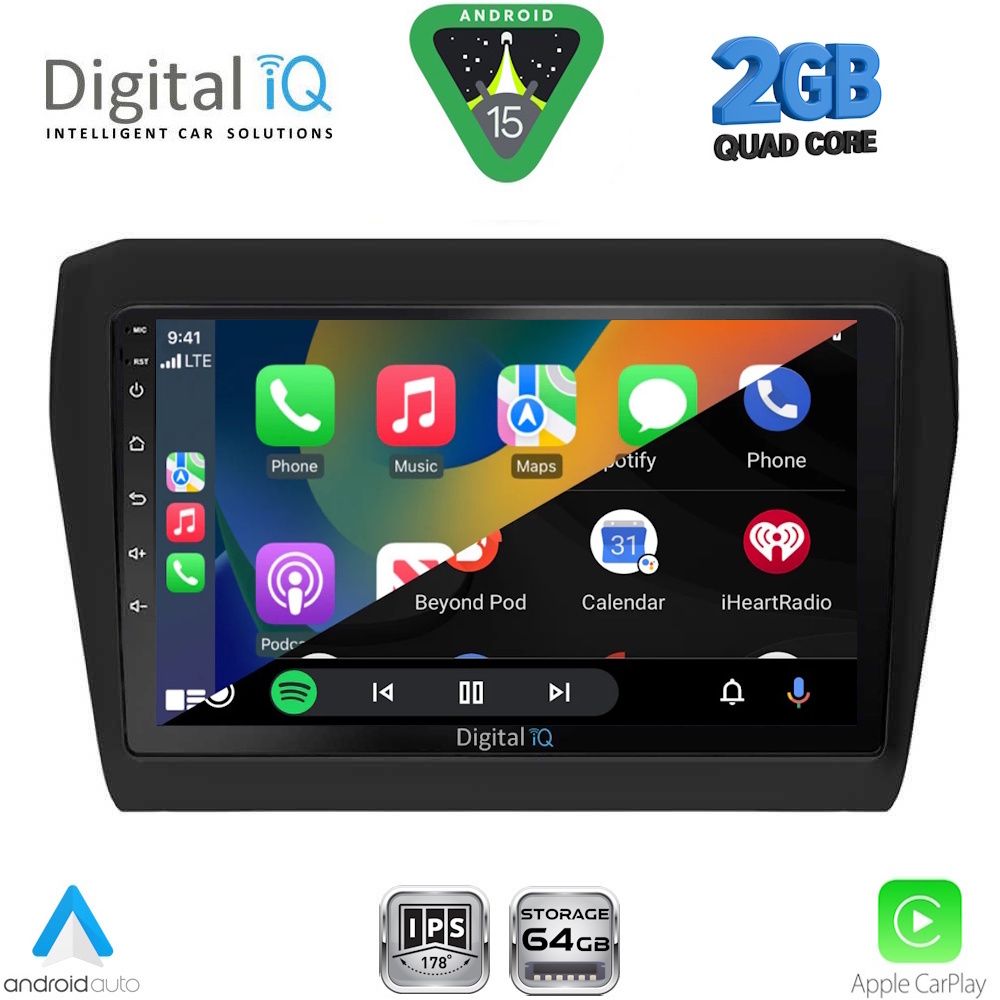DIGITAL IQ RSD 1686_CPA (9inc) MULTIMEDIA TABLET for SUZUKI SWIFT mod. 2017-2026 - DIGITAL IQ RSD 1686_CPA