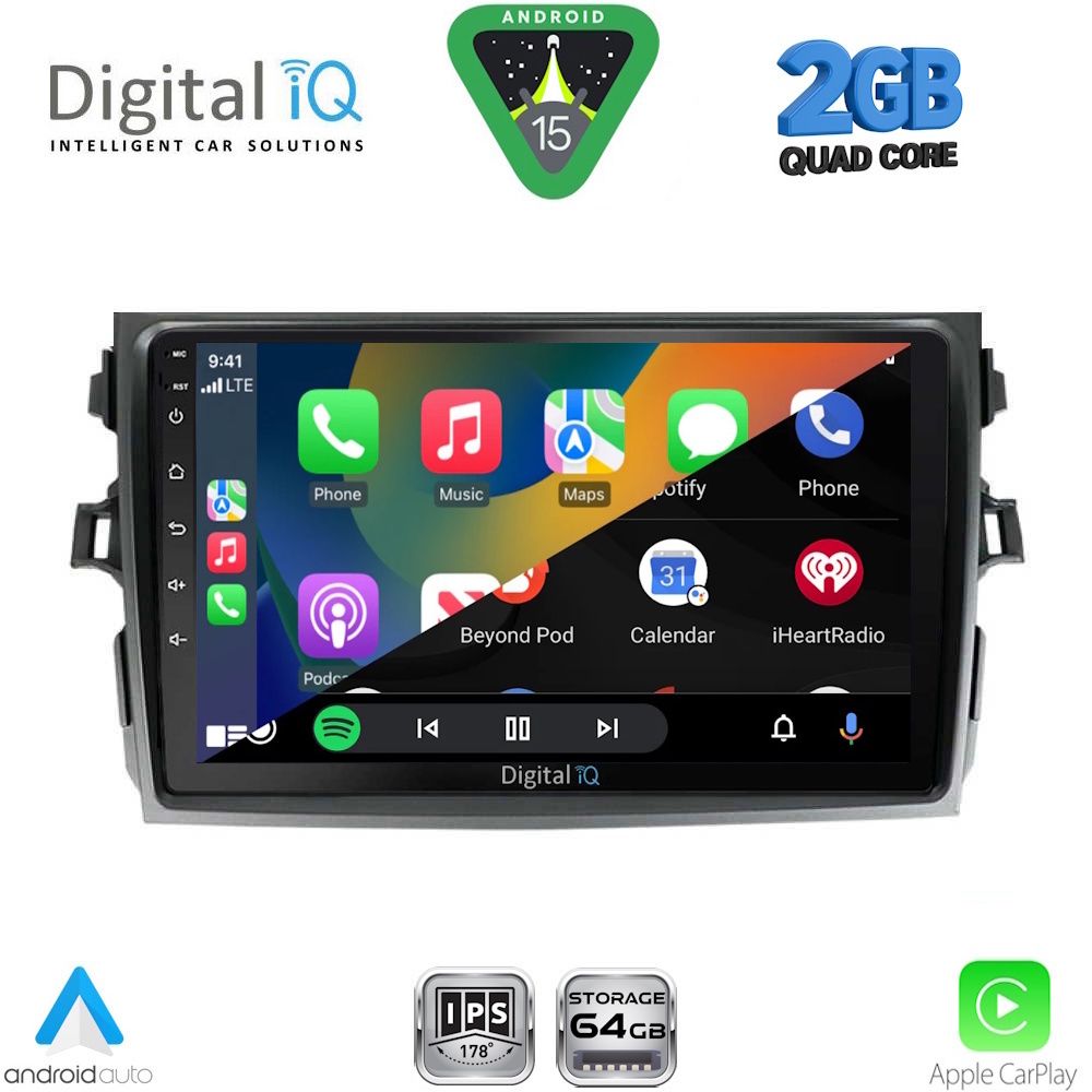 DIGITAL IQ RSD 1713_CPA (9inc) MULTIMEDIA TABLET for TOYOTA COROLLA 4D mod. 2006-2012 - DIGITAL IQ RSD 1713_CPA