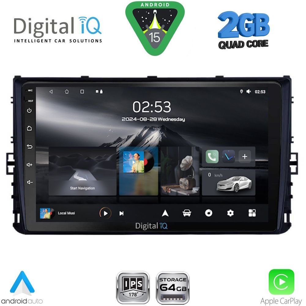 DIGITAL IQ RSD 1758_CPA (9inc) MULTIMEDIA TABLET for VW POLO – TROC – TCROSS mod. 2017-2026 - DIGITAL IQ RSD 1758_CPA