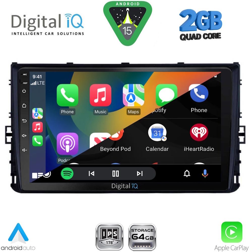 DIGITAL IQ RSD 1758_CPA (9inc) MULTIMEDIA TABLET for VW POLO – TROC – TCROSS mod. 2017-2026 - DIGITAL IQ RSD 1758_CPA