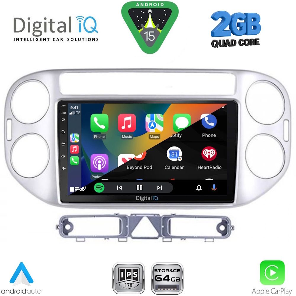 DIGITAL IQ RSD 1759SL_CPA (9inc) MULTIMEDIA TABLET for VW TIGUAN mod. 2004-2011 (SILVER) - DIGITAL IQ RSD 1759SL_CPA