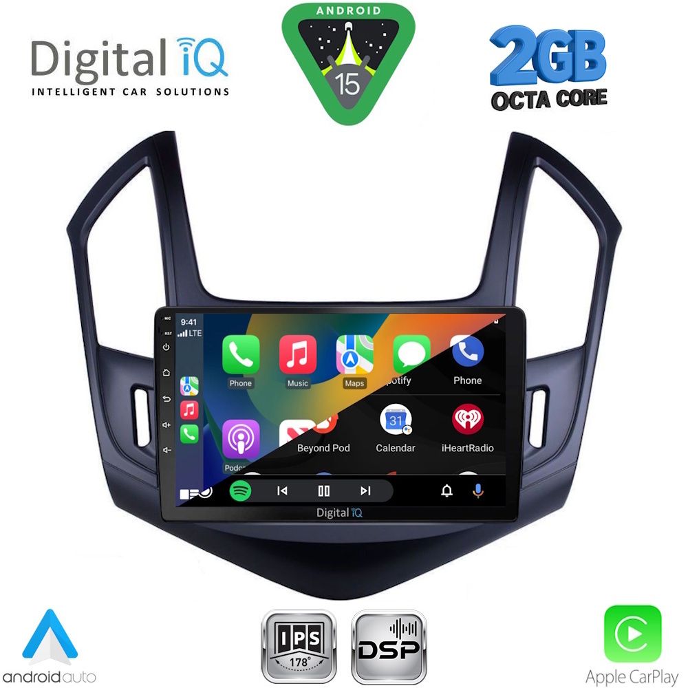 DIGITAL IQ RSF 4077_CPA (9inc) MULTIMEDIA TABLET for CHEVROLET CRUZE mod. 2013-2015 - DIGITAL IQ RSF 4077_CPA