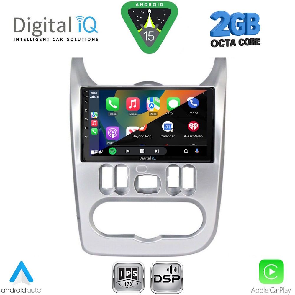 DIGITAL IQ RSF 4101SL_CPA (9inc) MULTIMEDIA TABLET for DACIA DUSTER – LOGAN – SANDERO mod. 2006-2012 (SILVER) - DIGITAL IQ RSF 4101_CPA