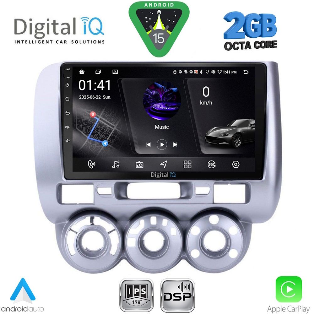 DIGITAL IQ RSF 4210_CPA A/C (9inc) MULTIMEDIA TABLET for HONDA JAZZ mod. 2002-2008